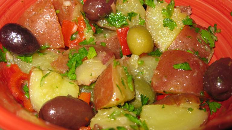 Potato Salad With Olives and Peppers Created by threeovens