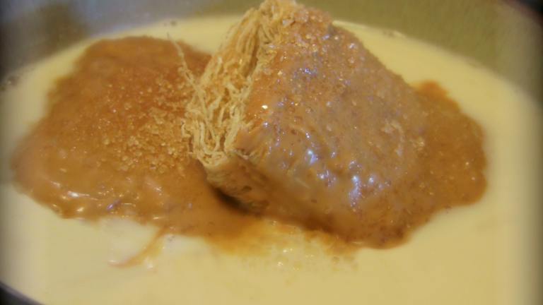 Dad's Peanut Butter on Shredded Wheat created by theAmateurPastryChef