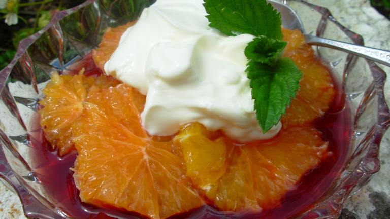 Spanish Oranges in Wine Created by French Tart
