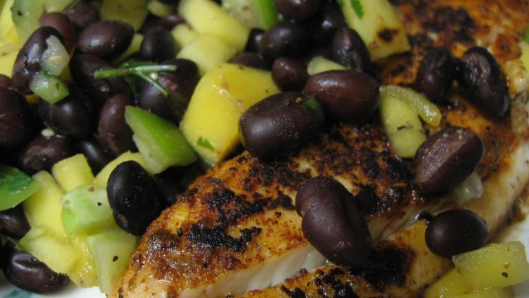 Spiced Tilapia With Mango Black Bean Salsa Created by Maggie