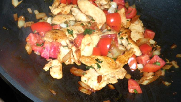 Chicken Sauté With White Wine and Tomatoes Created by Bergy