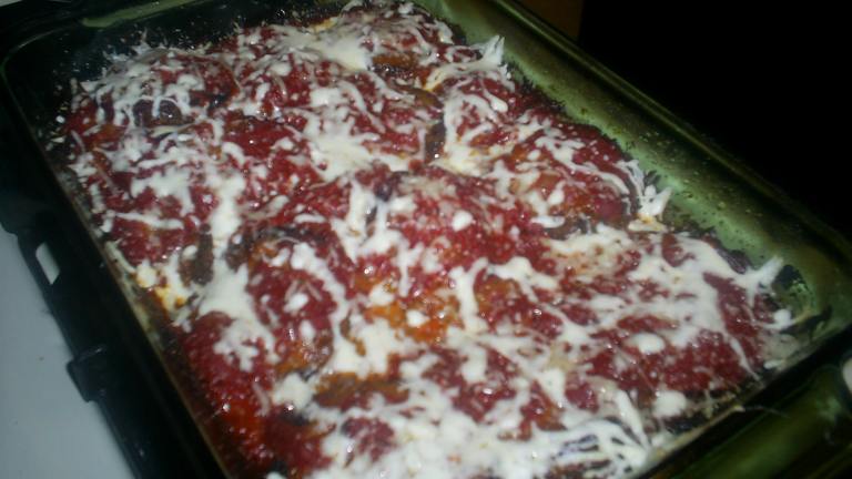 Eggplant Parmesan created by LizDaCook