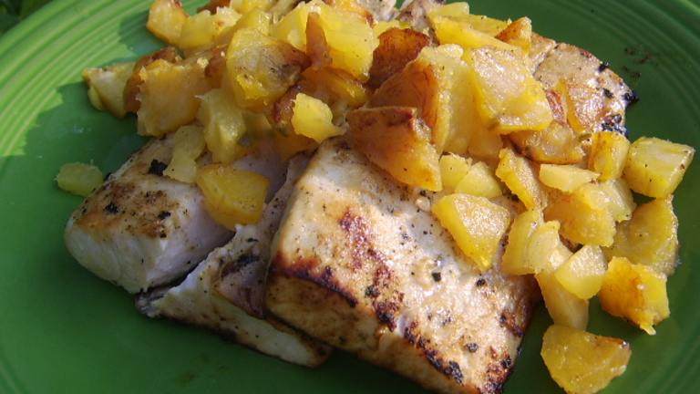 Grilled Swordfish With Pineapple-Plantain Chutney created by LifeIsGood