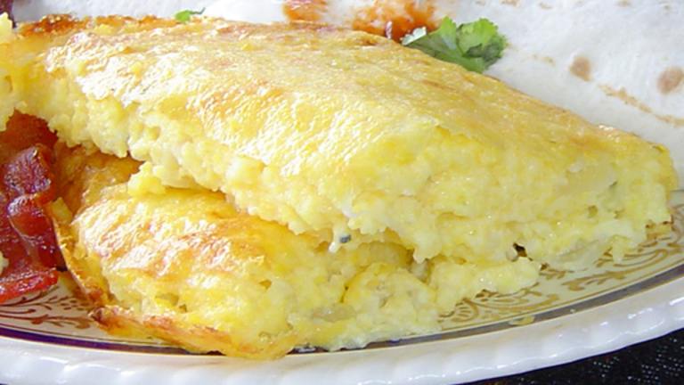 Mexican Cheese Grits Souffle Created by A Good Thing
