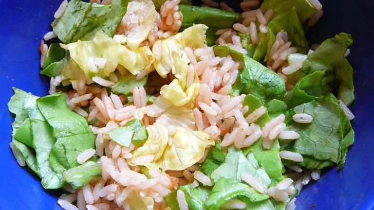 Easy Rice Salsa Salad Created by French Fried Texan