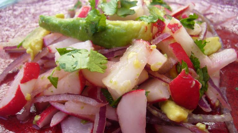 Radish and Avocado Salad - Mexico created by cookiedog