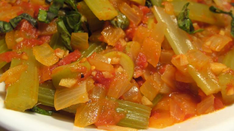 Celery With Tomatoes, Olives and Capers created by JustJanS