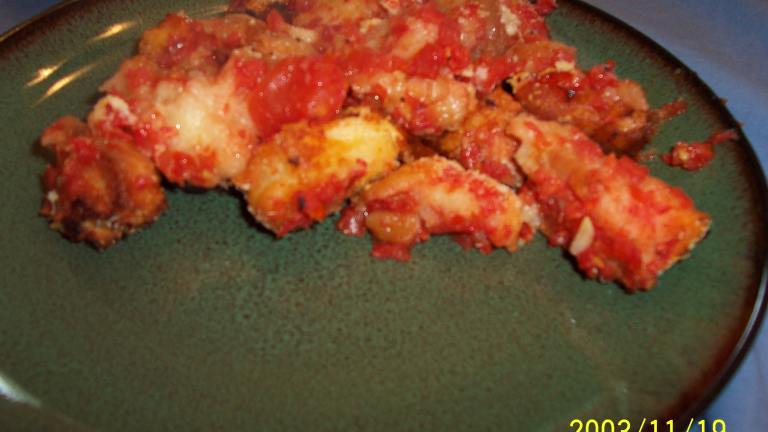 Tomato Bread Pudding Created by Southern Sugar Dump
