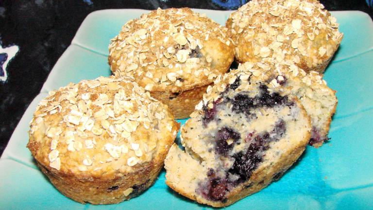 Lemon Blueberry Oatmeal Muffins Created by Boomette