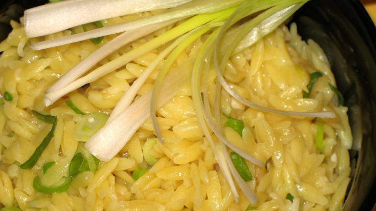Orzo Pilaf With Green Onion and Parmesan created by Lori Mama