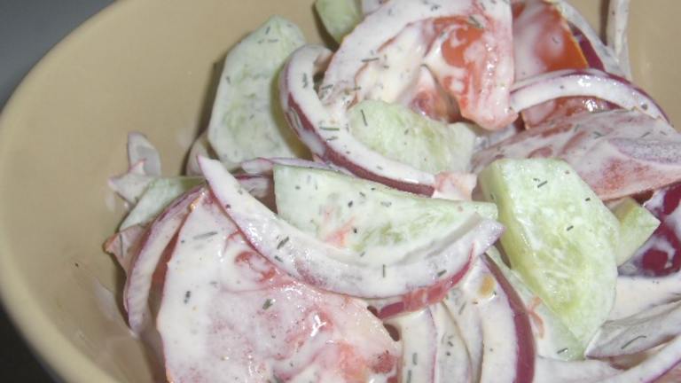 Quick and Easy Tomato, Onion, and Cucumber Salad Created by daisygrl64