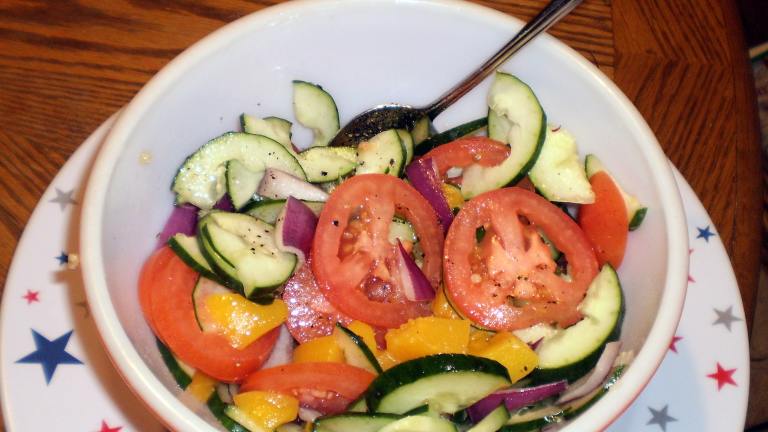Peach and Tomato Salad created by morgainegeiser