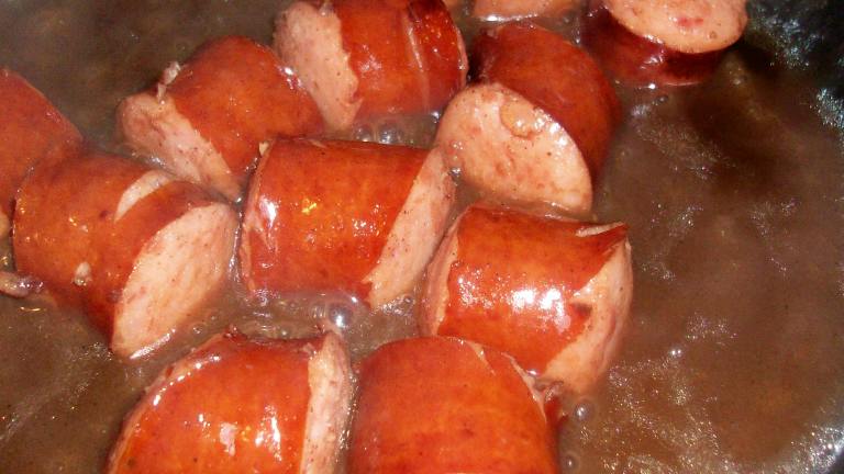 Glazed Smoked Sausage Created by mightyro_cooking4u
