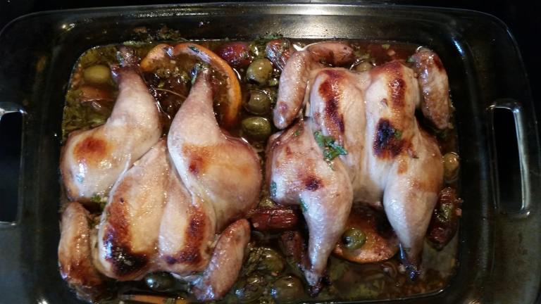 Moroccan Style Balsamic Cornish Game Hens created by kymgerberich