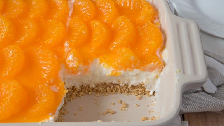 No Bake Mandarin Orange Cheese Cake Created by anniesnomsblog