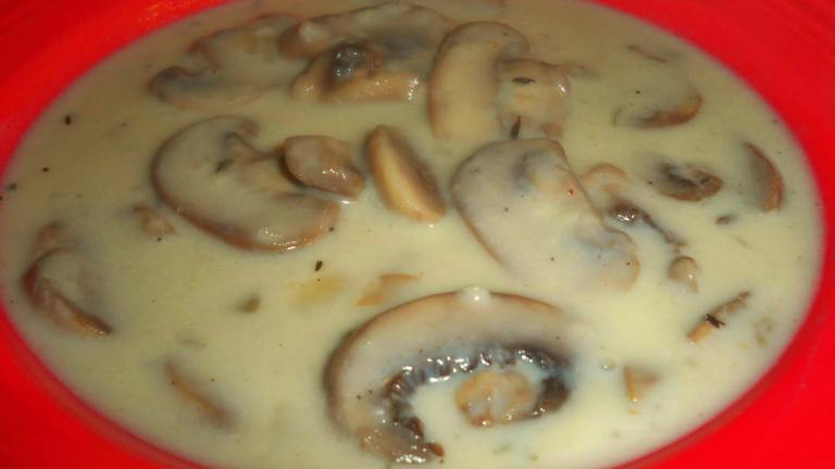 Creamy Cream of Mushroom Soup Created by CookingONTheSide 