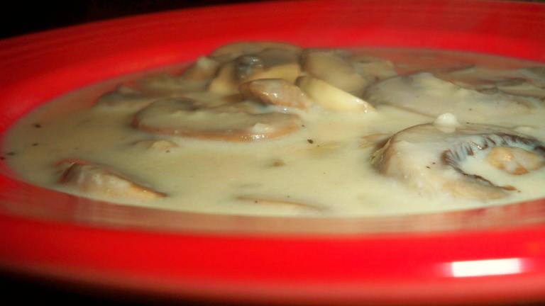Creamy Cream of Mushroom Soup Created by CookingONTheSide 
