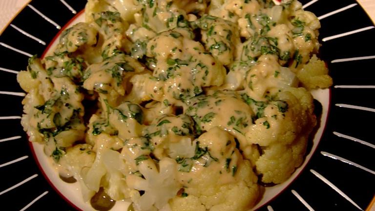 Roasted Cauliflower in Lemon-Tahini Sauce Created by Zurie
