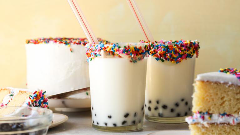 Birthday Cake Bubble Tea Created by Probably This