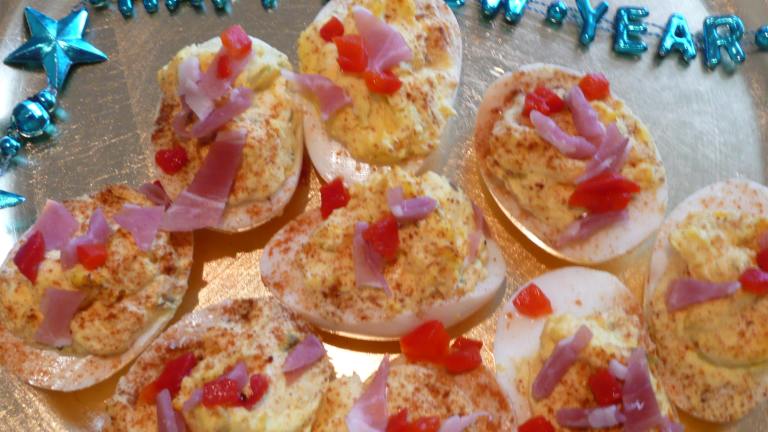 Pimento & Prosciutto Eggs (Very Classy & Easy Appy) Created by CaliforniaJan
