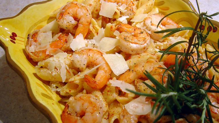 Rosemary Shrimp Penne With Butternut Squash Sauce Created by PalatablePastime