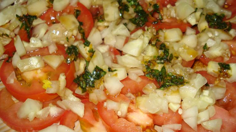 Tomato - Cucumber Salad With Fresh Basil Created by MeliBug