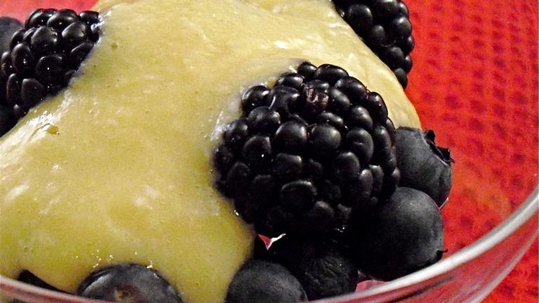 Berries With Custard Sauce (Light and Easy) Created by PaulaG