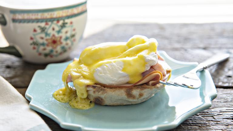Traditional Eggs Benedict Created by Dine  Dish