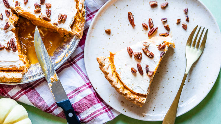 Turtle Pumpkin Pie created by alenafoodphoto