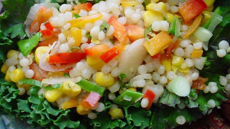 Israeli Couscous and Corn Salad Created by bonitabanana