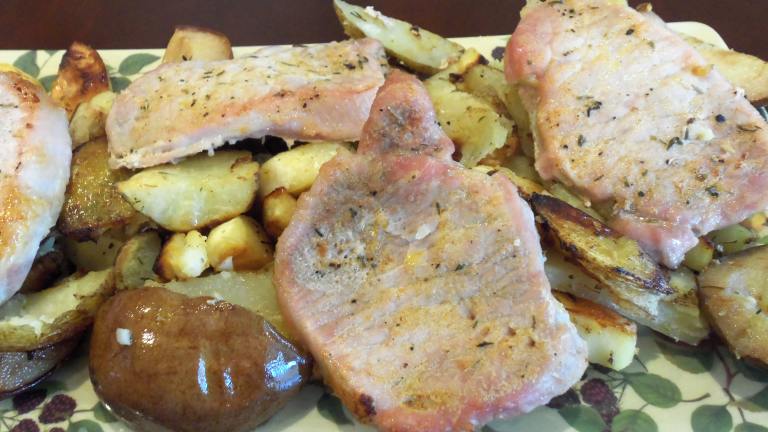 Pork Chops Baked With Potatoes and Pears Created by AZPARZYCH