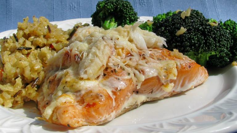 Baked Salmon Topped With Crab created by lazyme
