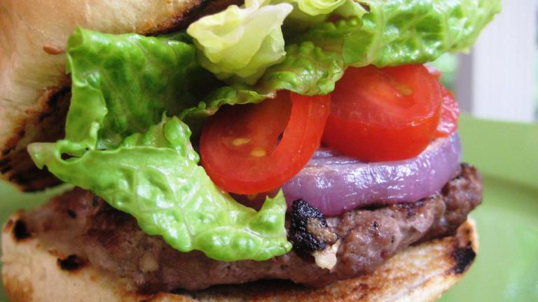 Feta Burgers With Grilled Red Onions created by gailanng