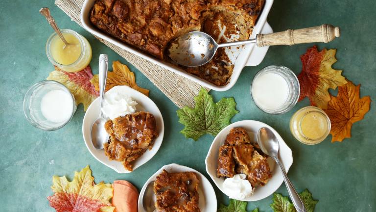 Pumpkin Bread Pudding With Dutch Honey Syrup Created by Jonathan Melendez 