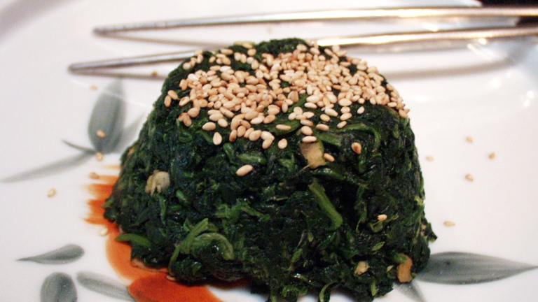 Steamed Spinach and Pickled Ginger Salad Created by FLKeysJen