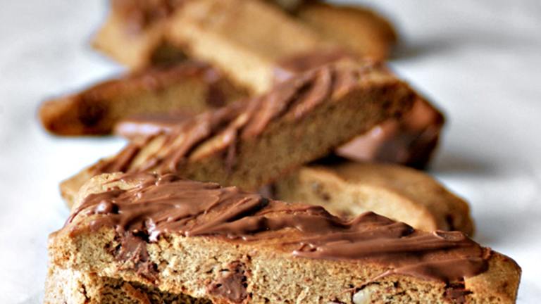 Mocha Almond Biscotti With Chocolate Drizzle Created by AaliyahsAaronsMum