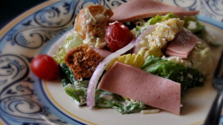 BBQ Ham Caesar Salad created by Andi Longmeadow Farm