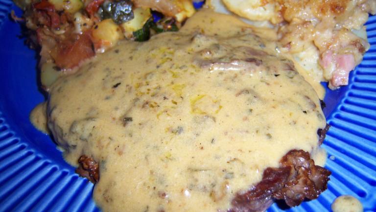 Steak With a Chive & Whiskey Cream Sauce Created by Mandy