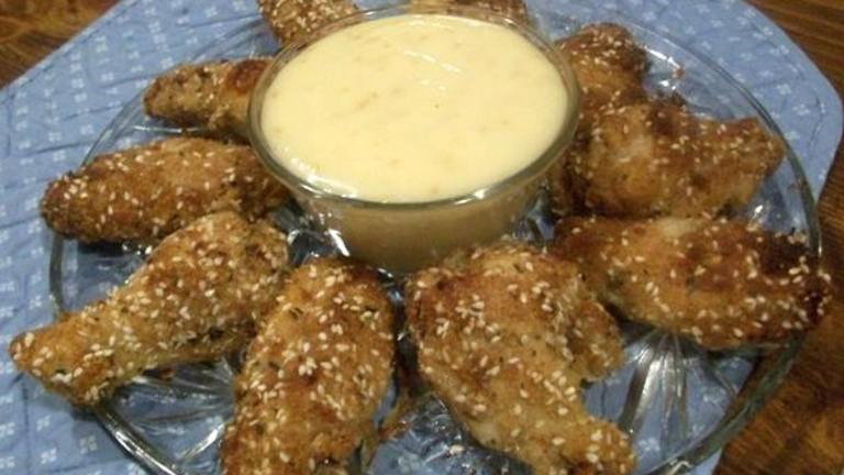 Chicken Wings.... With a Sesame Honey Dip created by 2Bleu