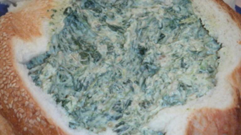 Creamy Spinach and Crab Meat Dip Created by Leggy Peggy