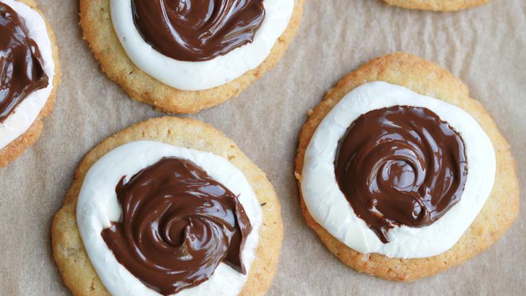 S'more Thumbprint Cookies created by Swirling F.