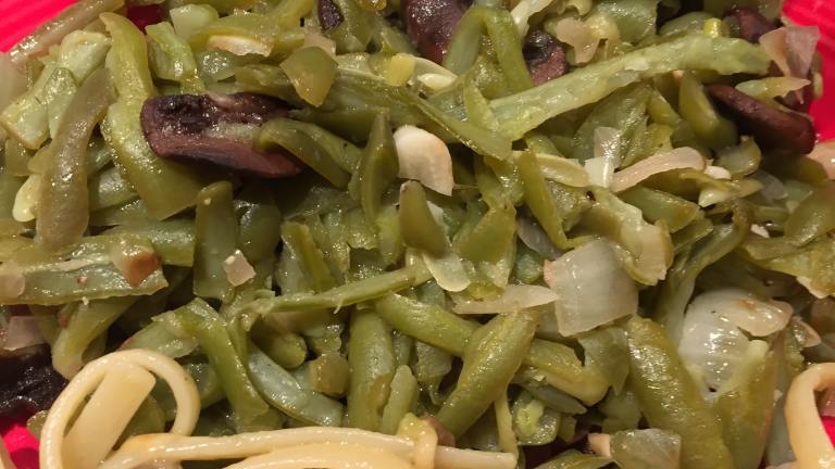 Lemony Green Beans With Shiitake Mushrooms Created by Linky