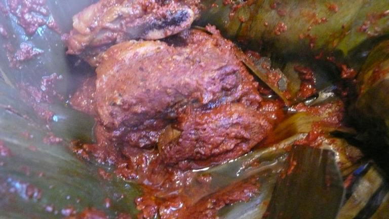 Beef With Guajillo Sauce Baked in Banana Leaves - Mixiote De Car created by cookiedog