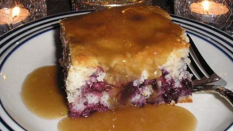 Blueberry Cake With Brown Sugar Sauce Created by Nova Scotia Cook