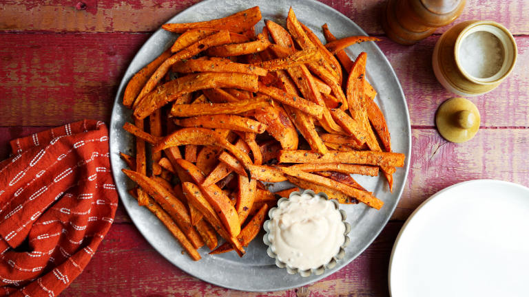 Sweet Potato Fries With Chipotle Mayonnaise (Yam Fries) Created by Jonathan Melendez 