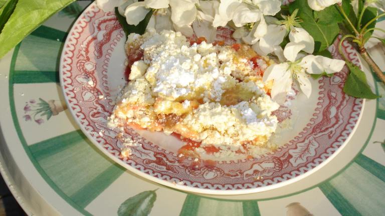 Dump-It-In Rhubarb Cake created by lets.eat