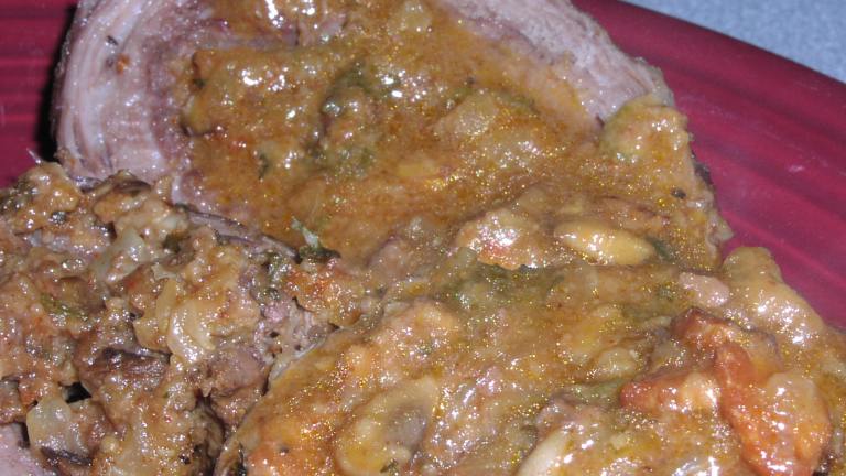 Rostbraten Mit Pilzfulle (Beef Roast With Mushroom Stuffing) Created by teresas