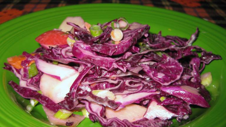Crunchy Red Cabbage Slaw Salad Created by Brooke the Cook in 