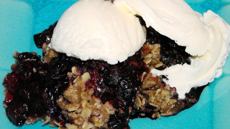 Microwave Blueberry Crumble Created by Boomette