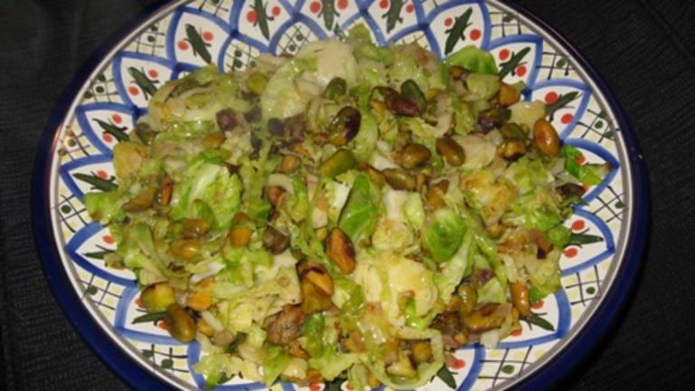 Sauteed Brussels Sprouts With Lemon and Pistachios Created by BarbryT